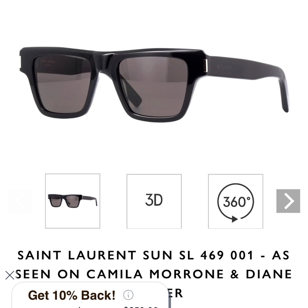YSL SAINT LAURANT SUN SL 469 001 SUNGLASSES - Picture 9 of 10